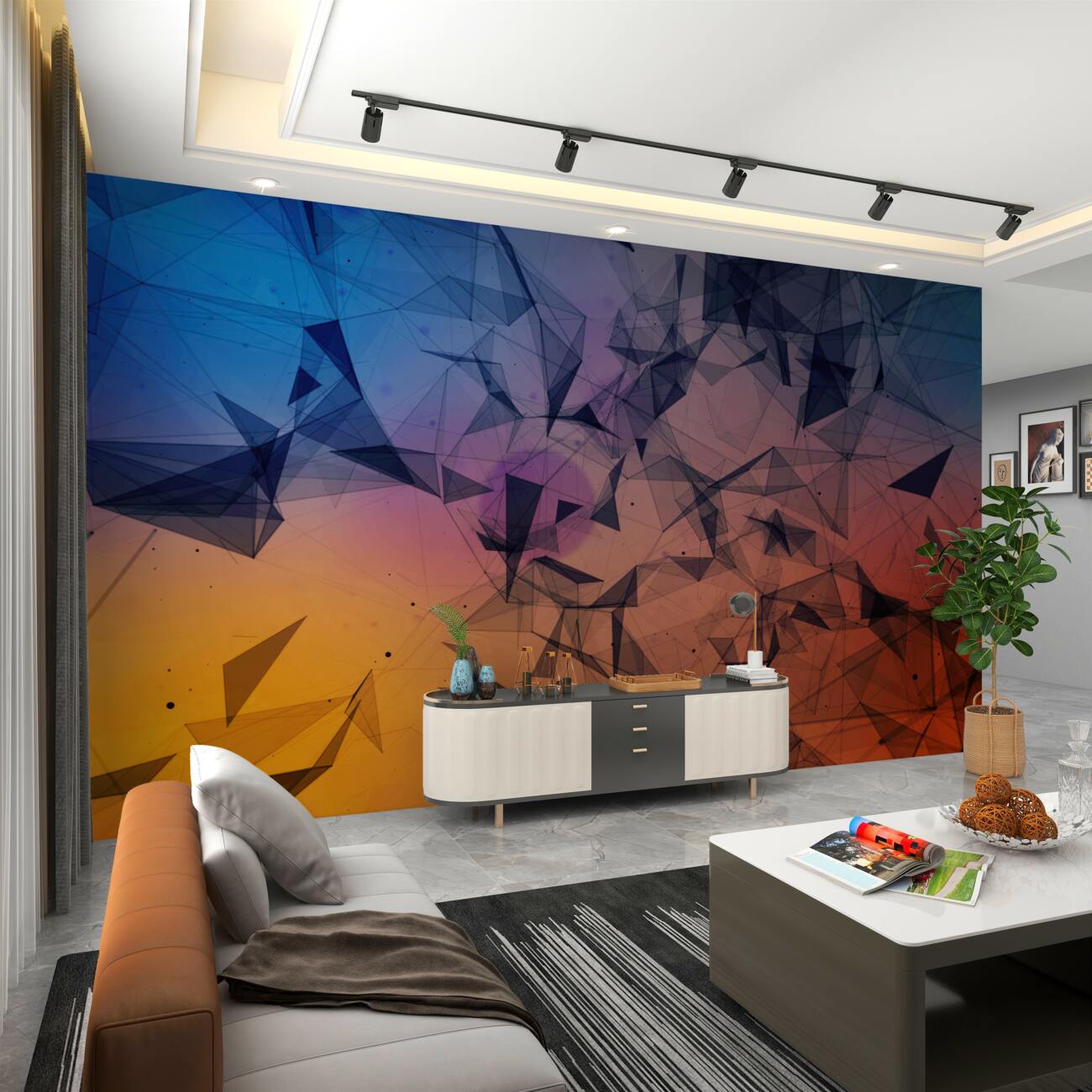 Fototapeta Abstrakcja z różnych kolorów geometrii