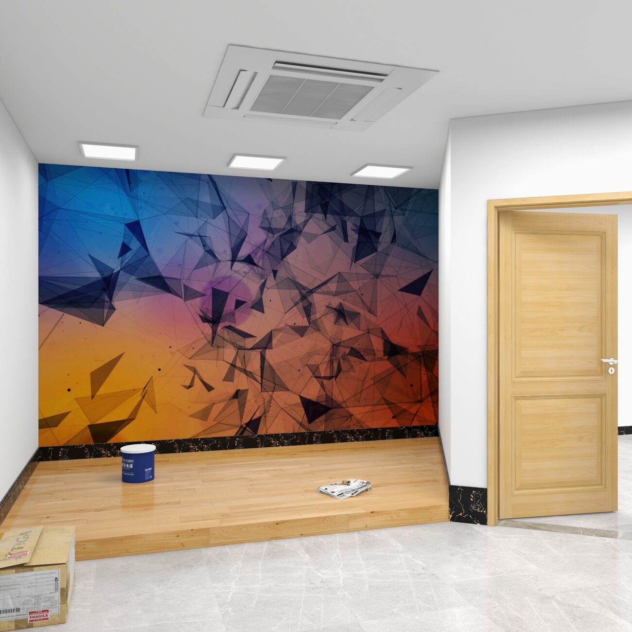 Fototapeta Abstrakcja z różnych kolorów geometrii