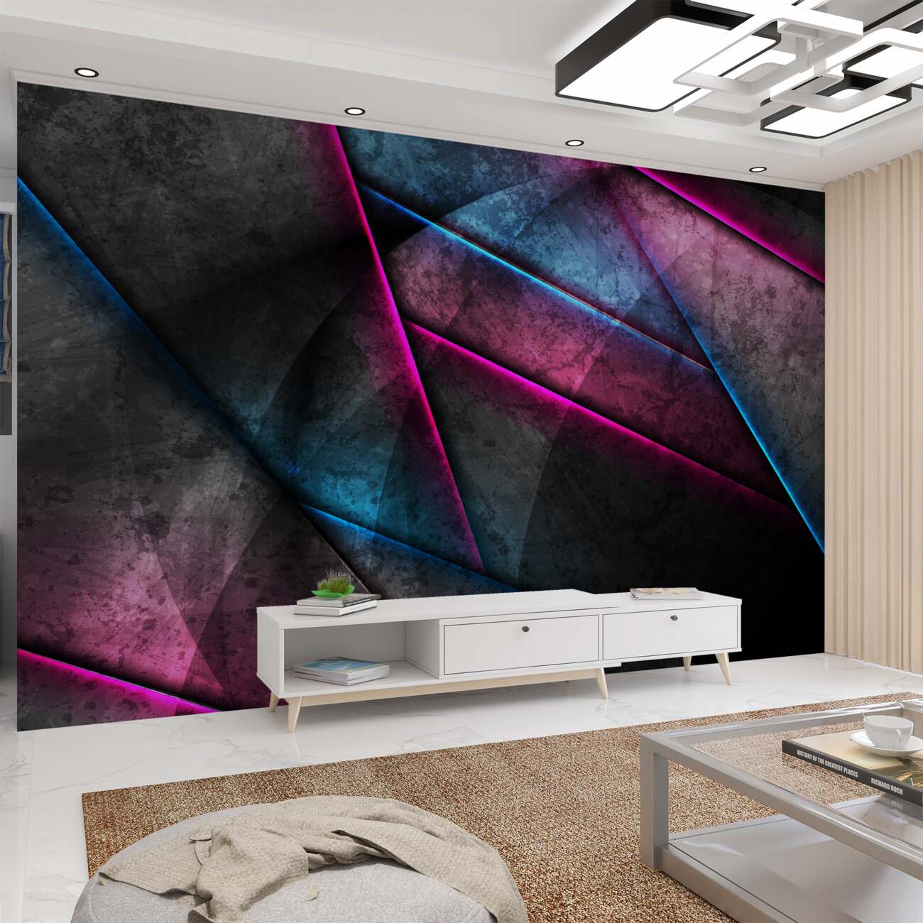 Fototapeta Streszczenie geometryczne jasne postacie
