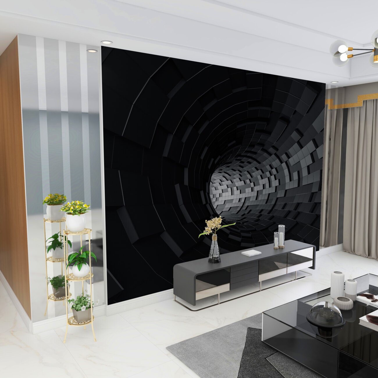 Fototapeta Tunel wykonany z ciemnych postaci