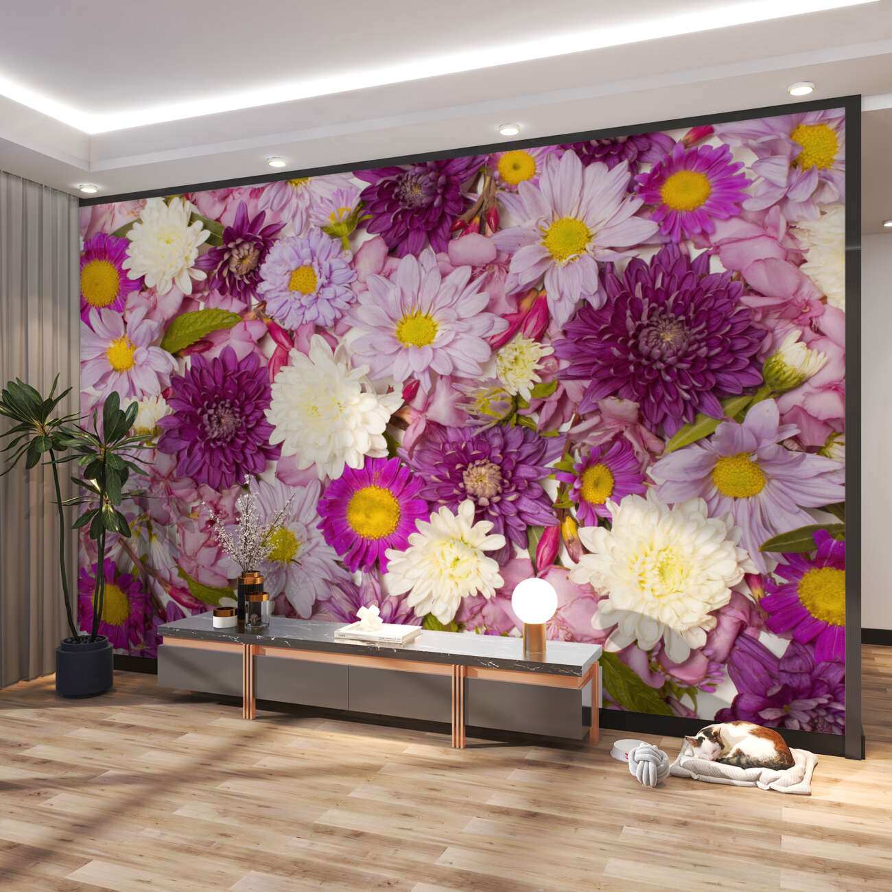 Fototapeta Spring Field Flowers Lilac