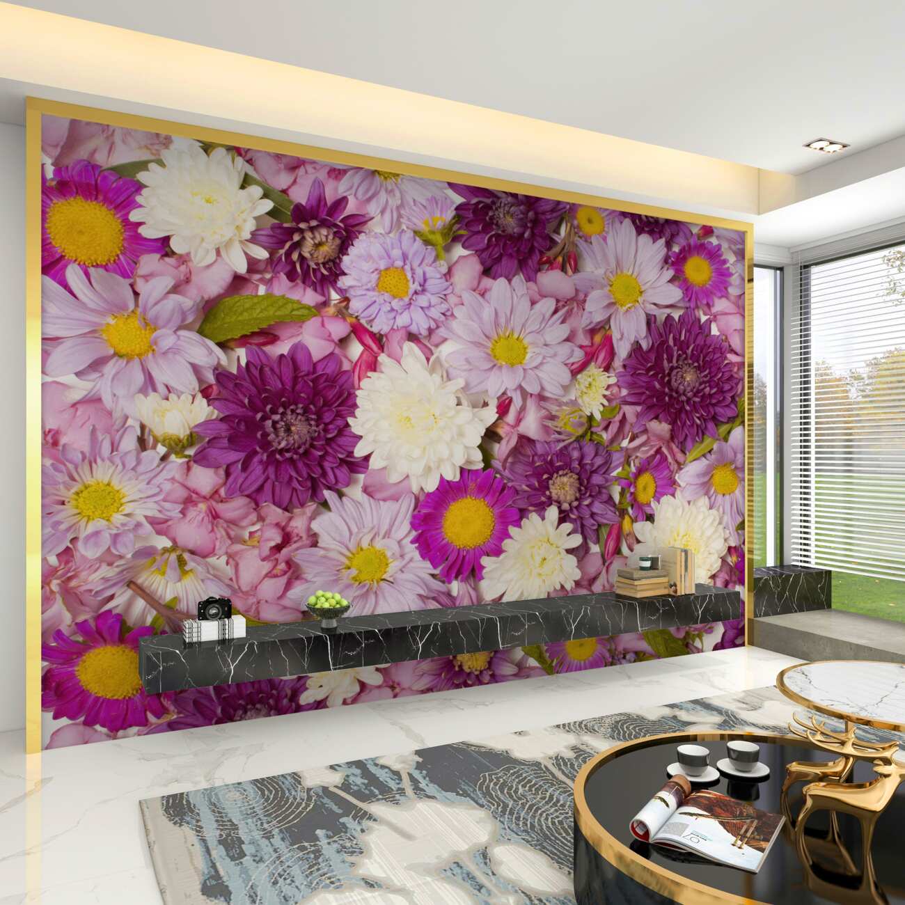 Fototapeta Spring Field Flowers Lilac