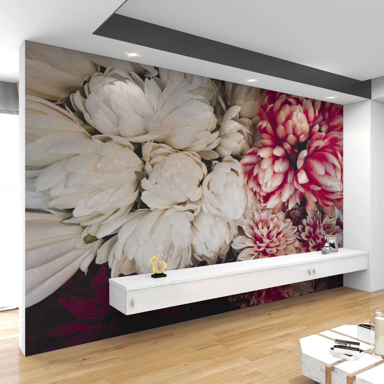 Fototapeta Azby i piwonie kwiaty 3D