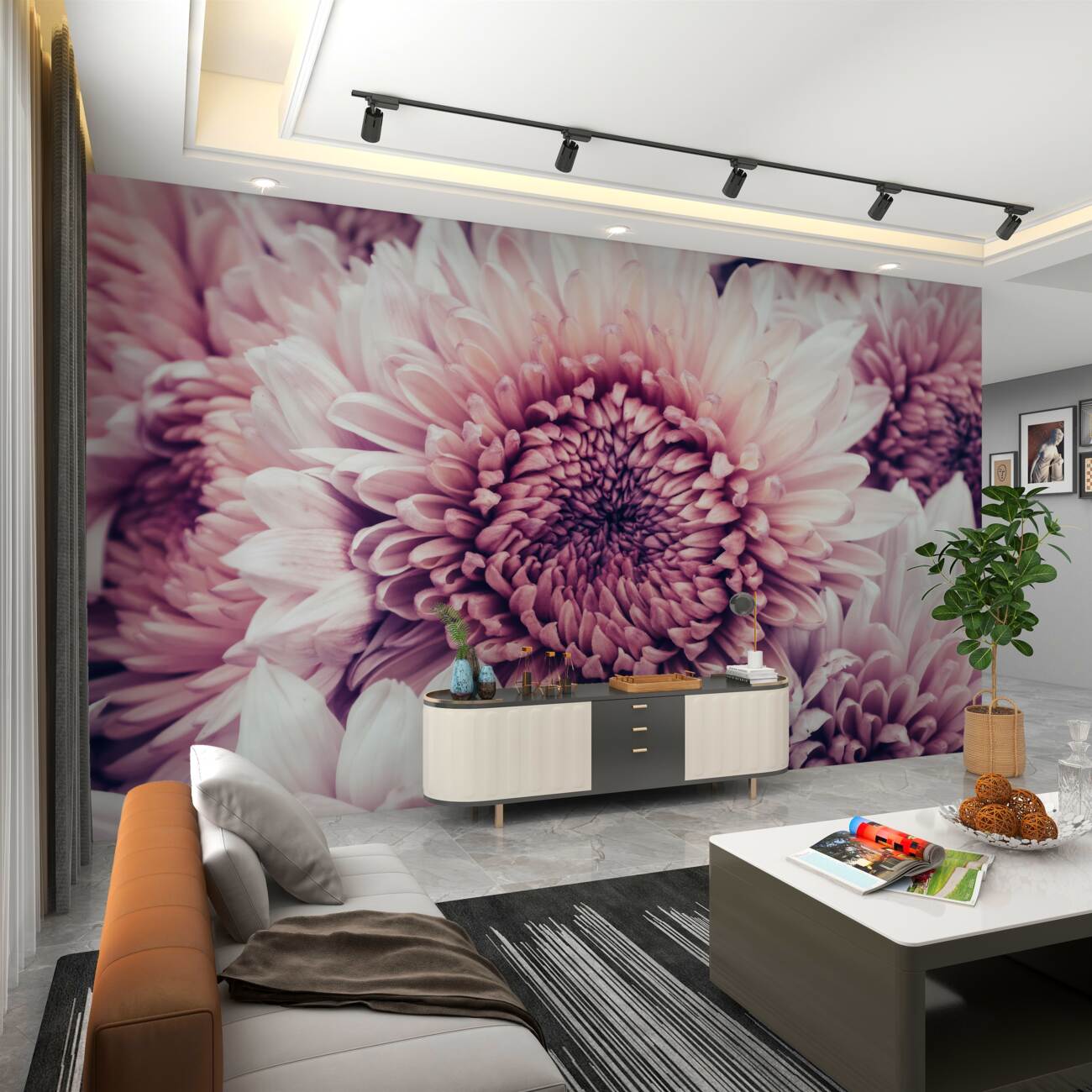 Fototapeta Wielki Bud Pink Aster
