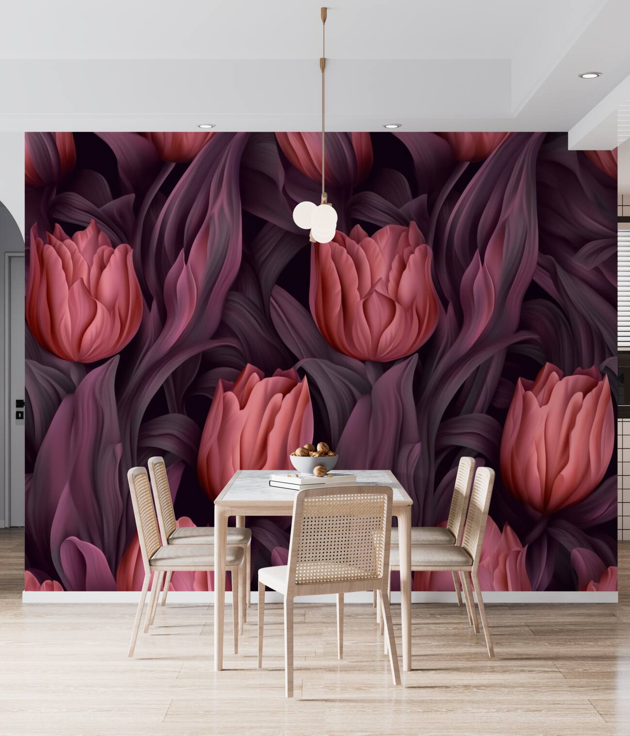 Fototapeta Śpiące tulipany w terenie
