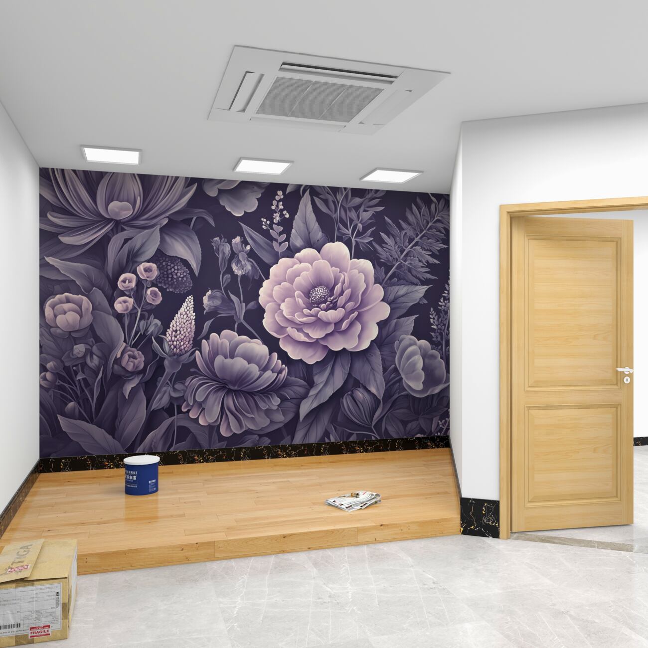 Fototapeta Kwiat liliowy późno w nocy