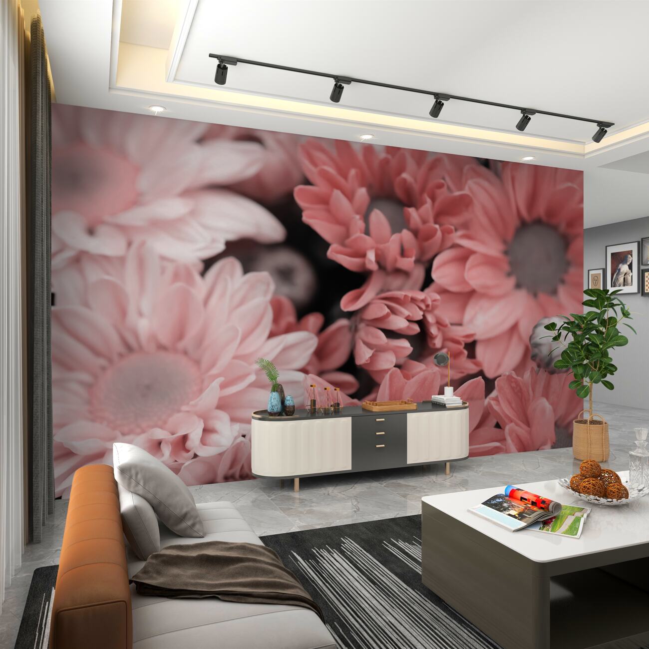 Fototapeta Delikatna lekka makrosema Gerbera