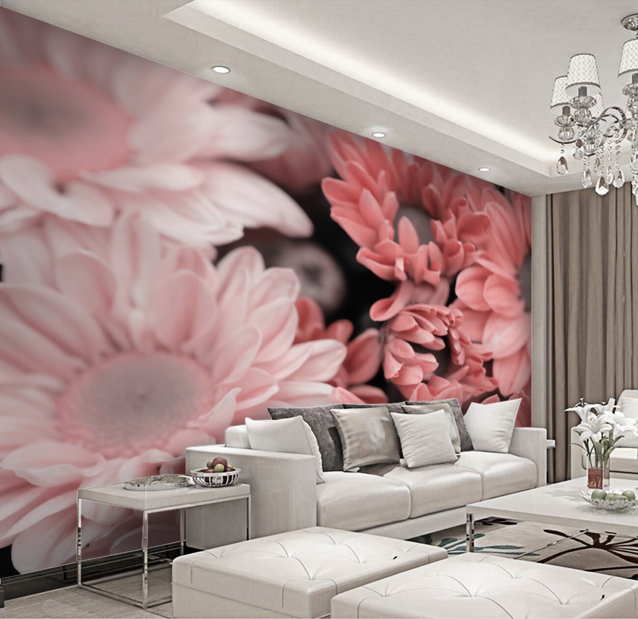 Fototapeta Delikatna lekka makrosema Gerbera