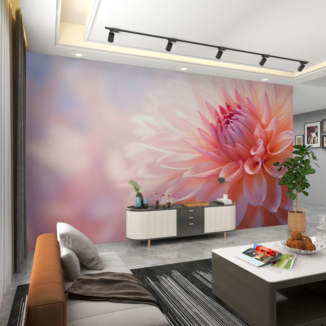 Fototapeta Soczysty różowy aster 3D