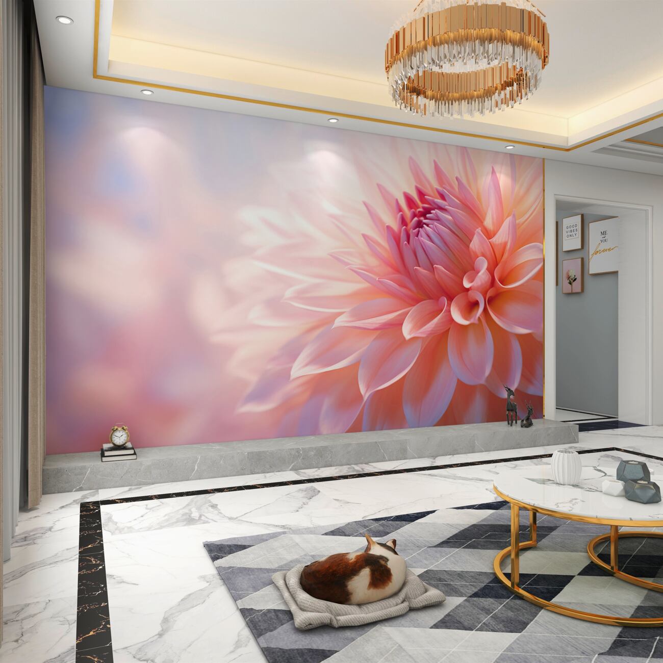 Fototapeta Soczysty różowy aster 3D