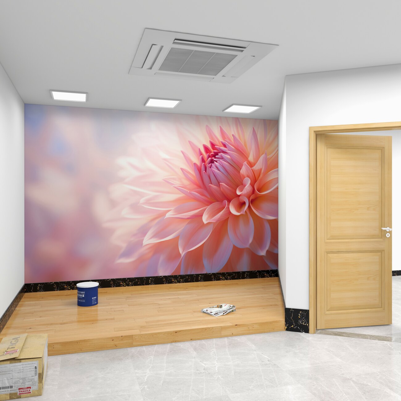 Fototapeta Soczysty różowy aster 3D