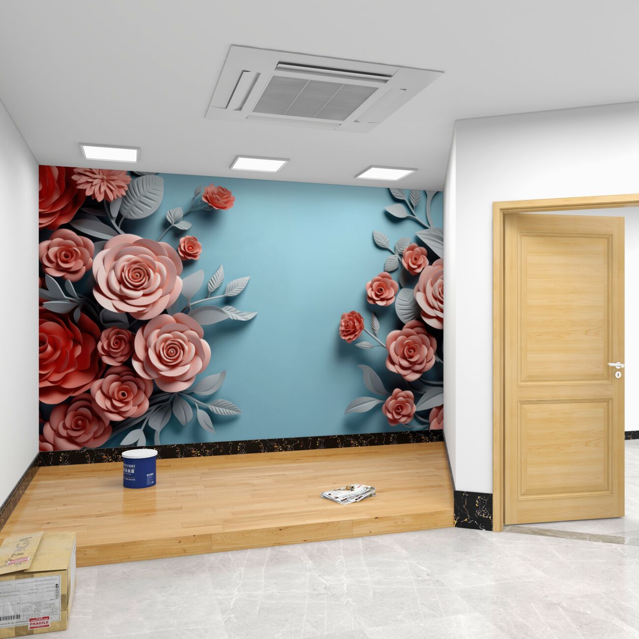 Fototapeta Obszerne jasne kwiaty 3D
