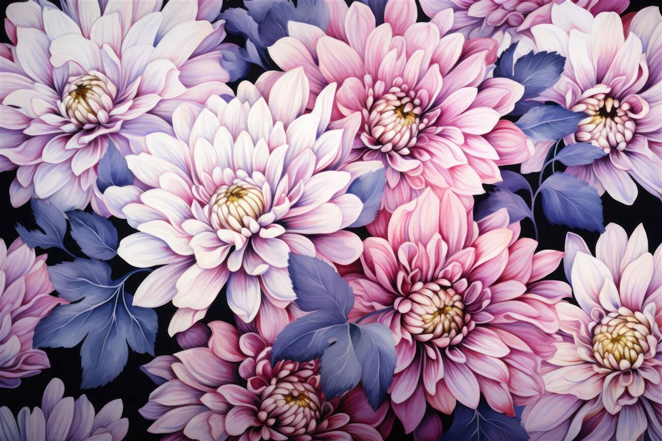 Fototapeta Ilustracja pięknych pąków asters