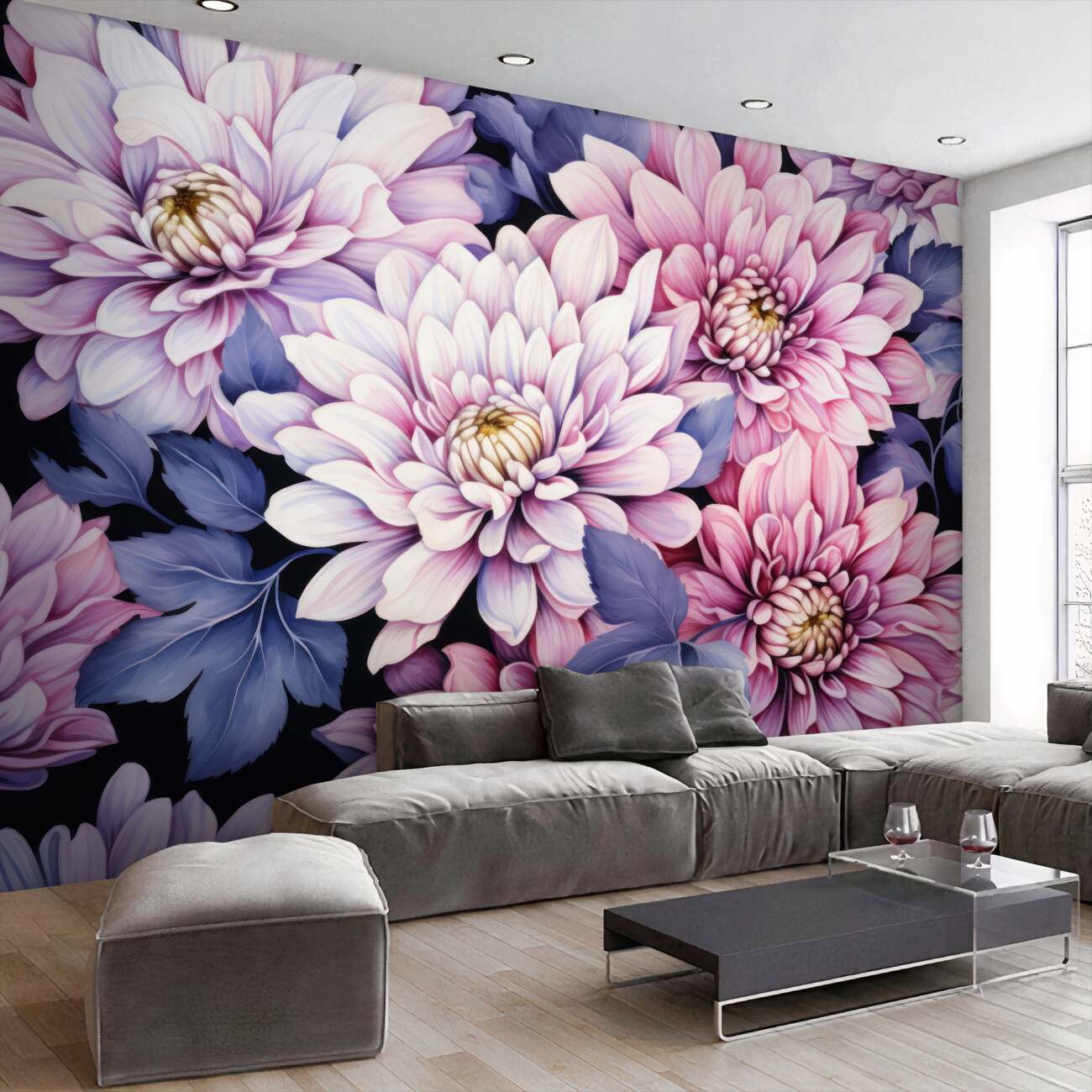 Fototapeta Ilustracja pięknych pąków asters