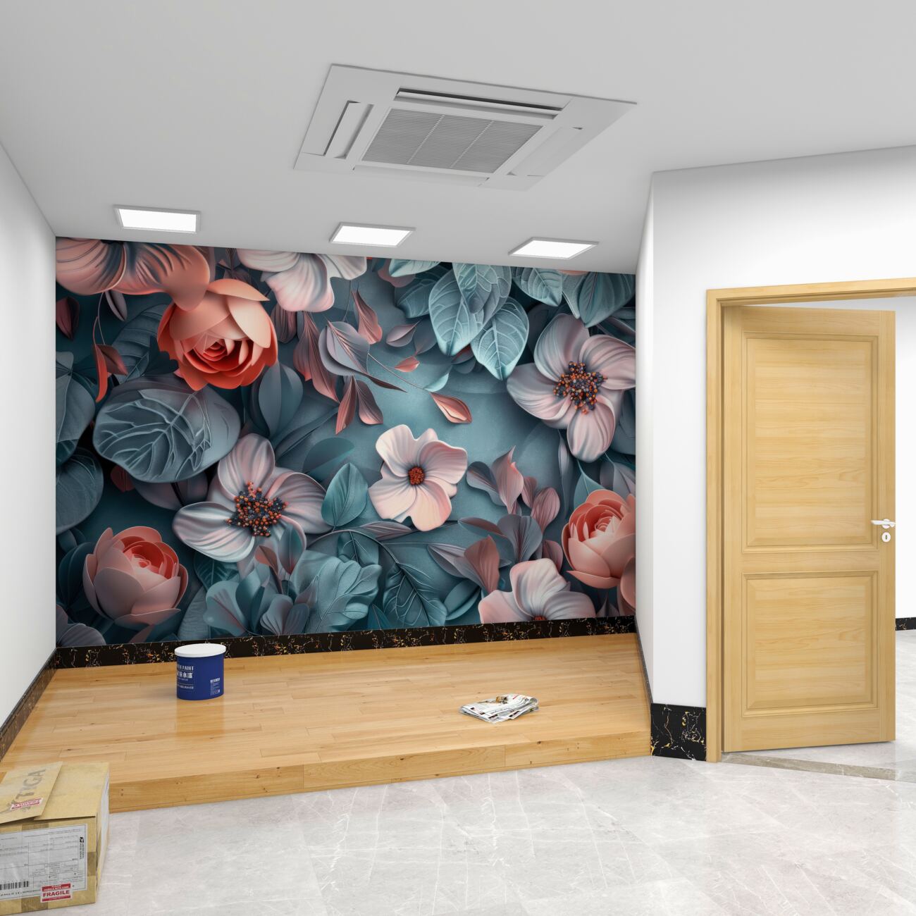 Fototapeta Tom 3D -płynki w kompozycji