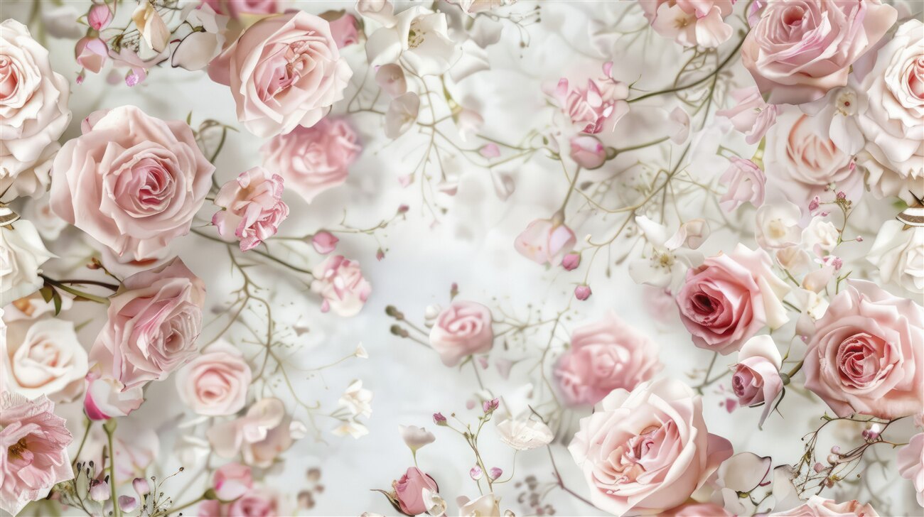 Fototapeta Brązowe róże na gałęziach