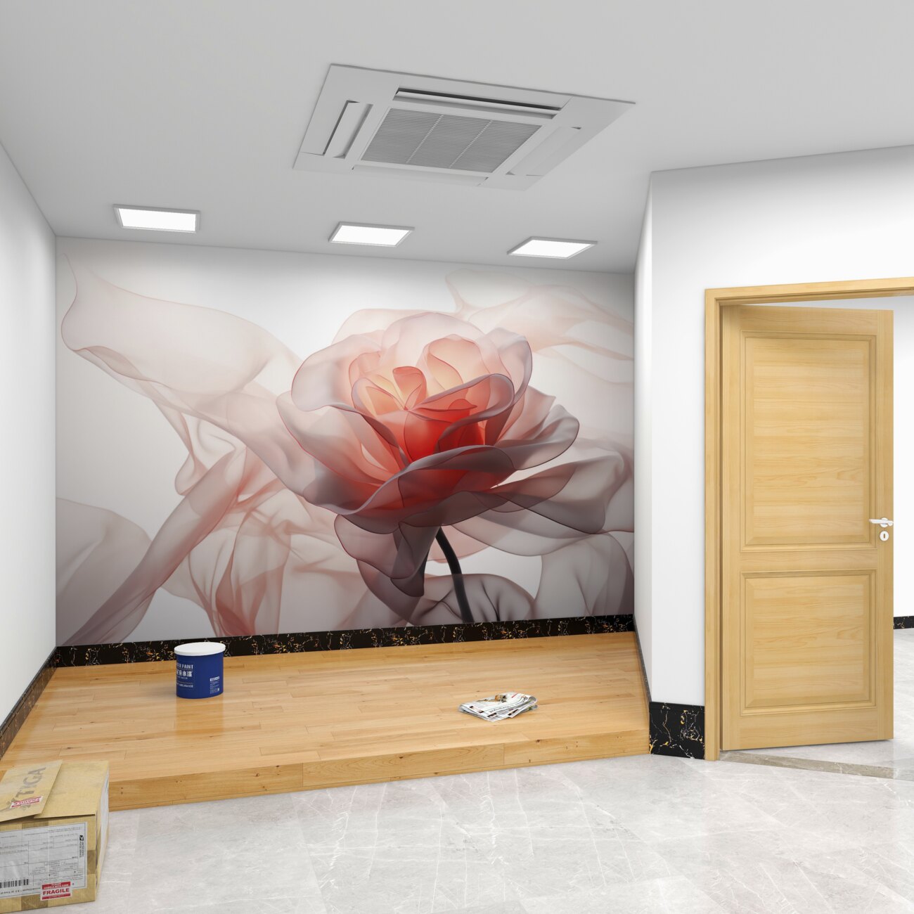Fototapeta Streszczenie Rose we mgle