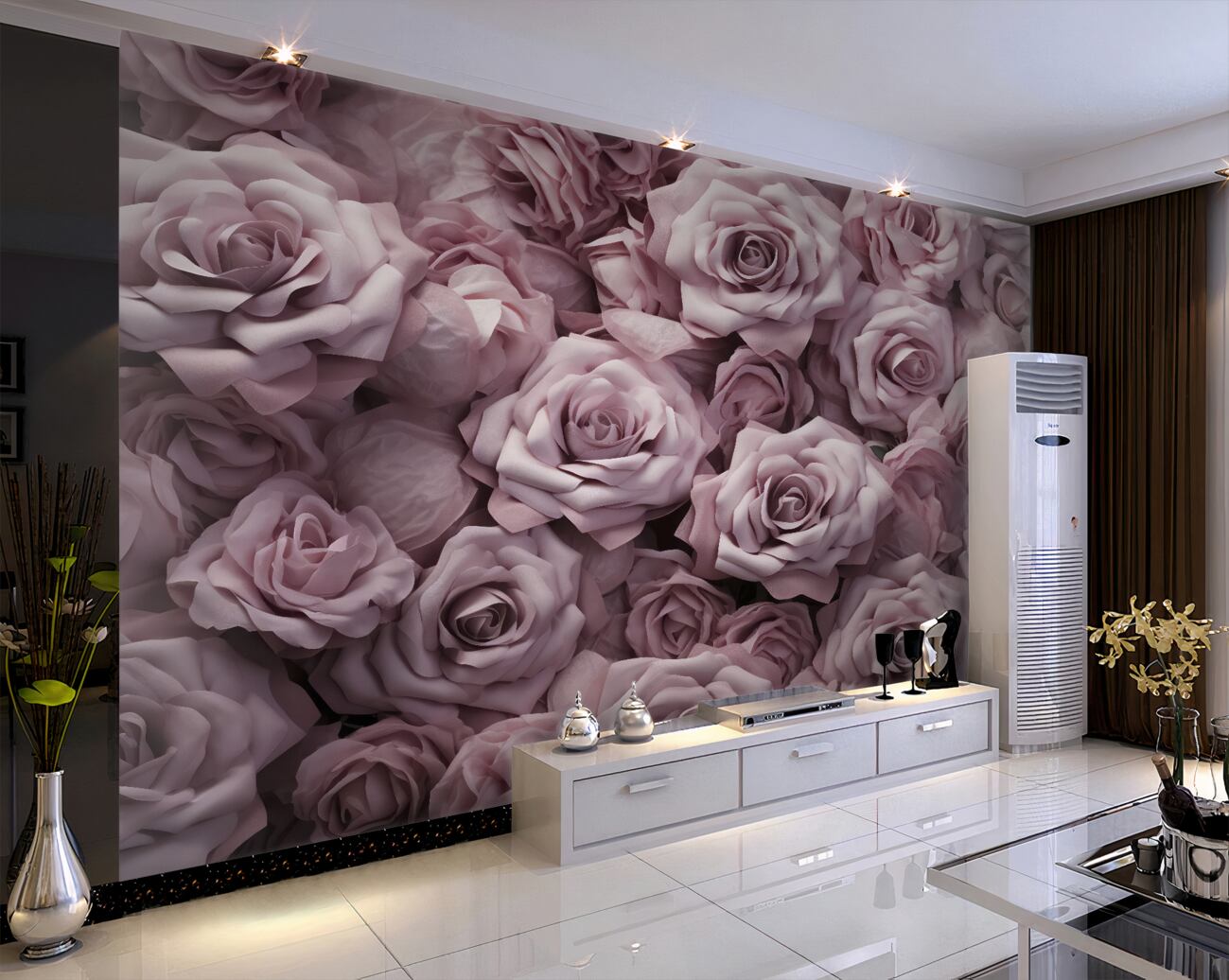 Fototapeta Lilac Roses w kompozycji