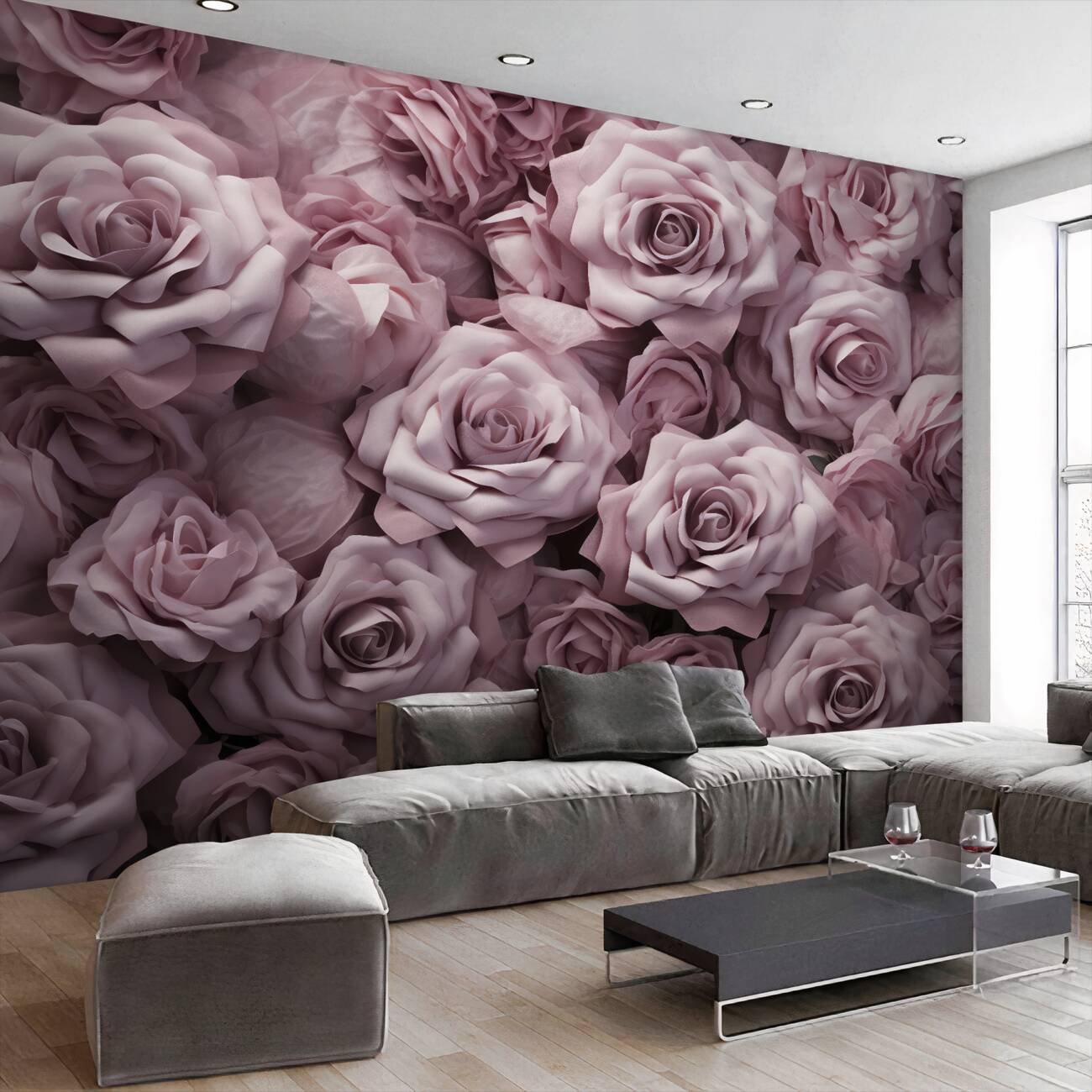Fototapeta Lilac Roses w kompozycji