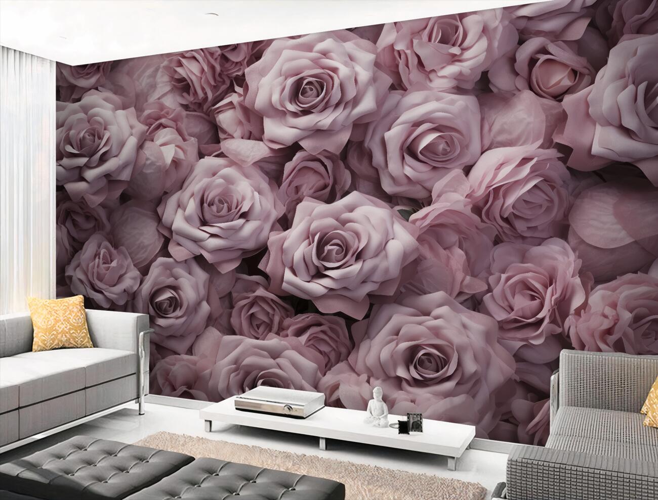 Fototapeta Lilac Roses w kompozycji