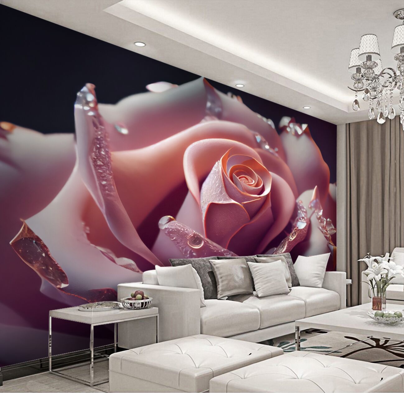 Fototapeta 3D różowy różowy w Rosach