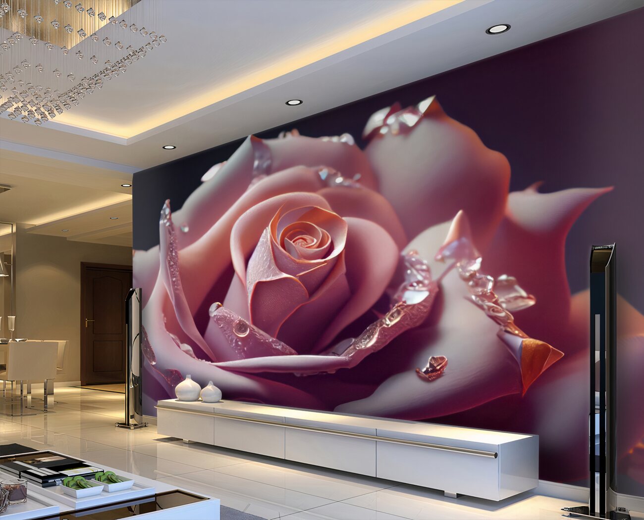Fototapeta 3D różowy różowy w Rosach