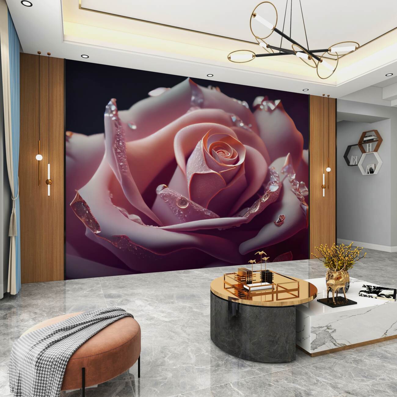 Fototapeta 3D różowy różowy w Rosach