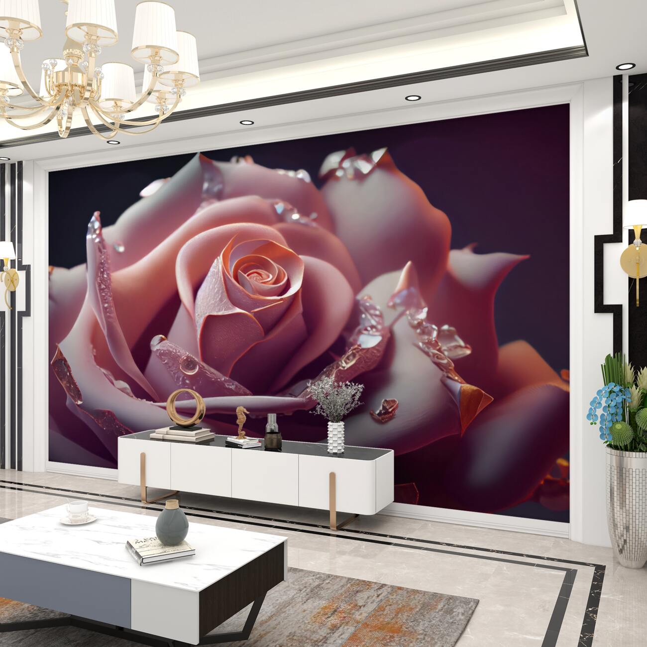 Fototapeta 3D różowy różowy w Rosach
