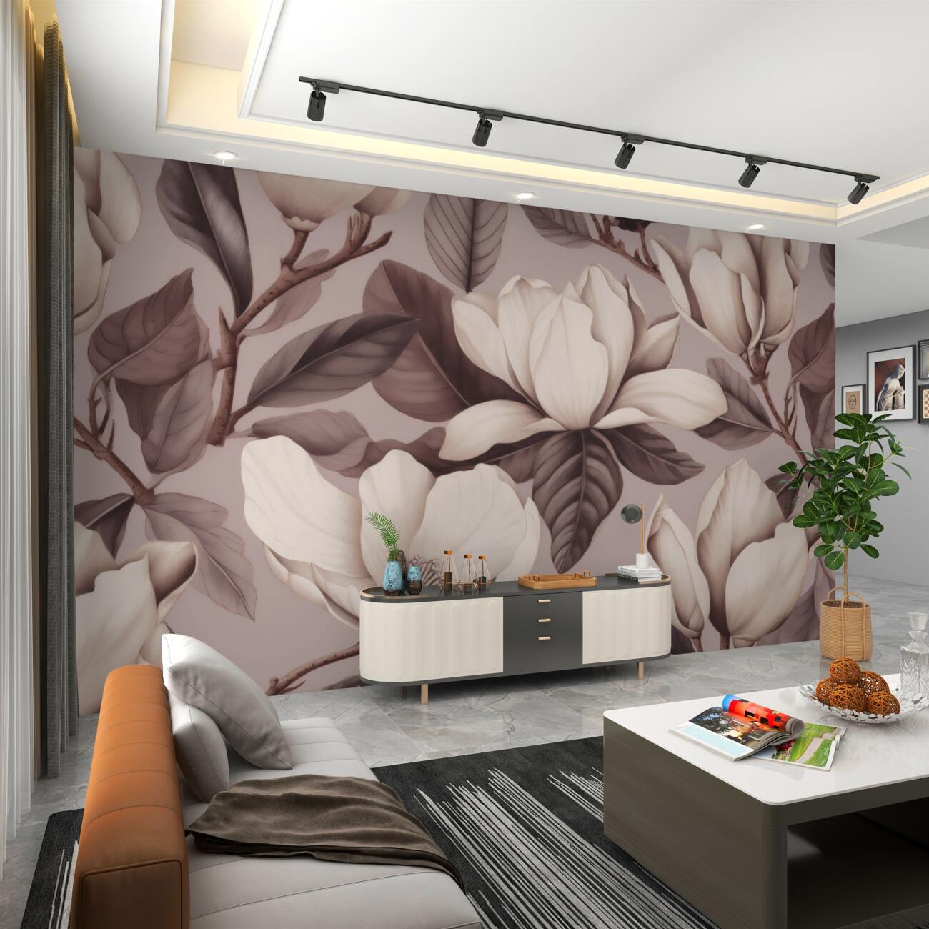 Fototapeta Magnolia na ilustracji wody