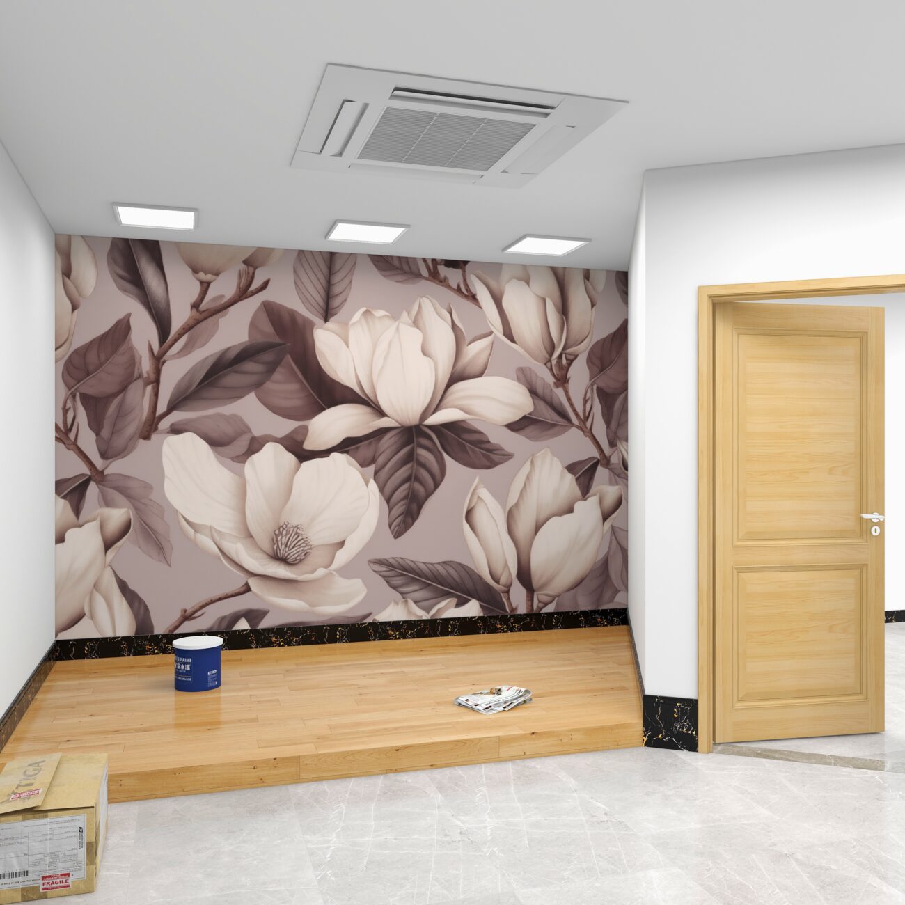 Fototapeta Magnolia na ilustracji wody