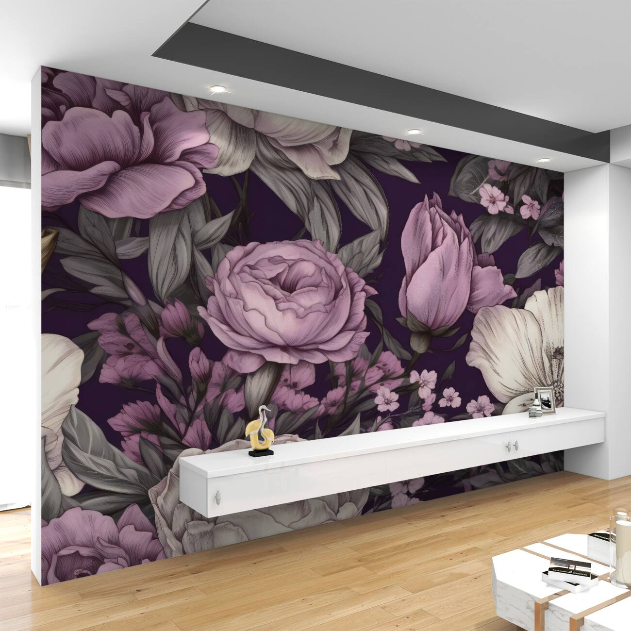 Fototapeta Piwonia i tulipany są lekkie
