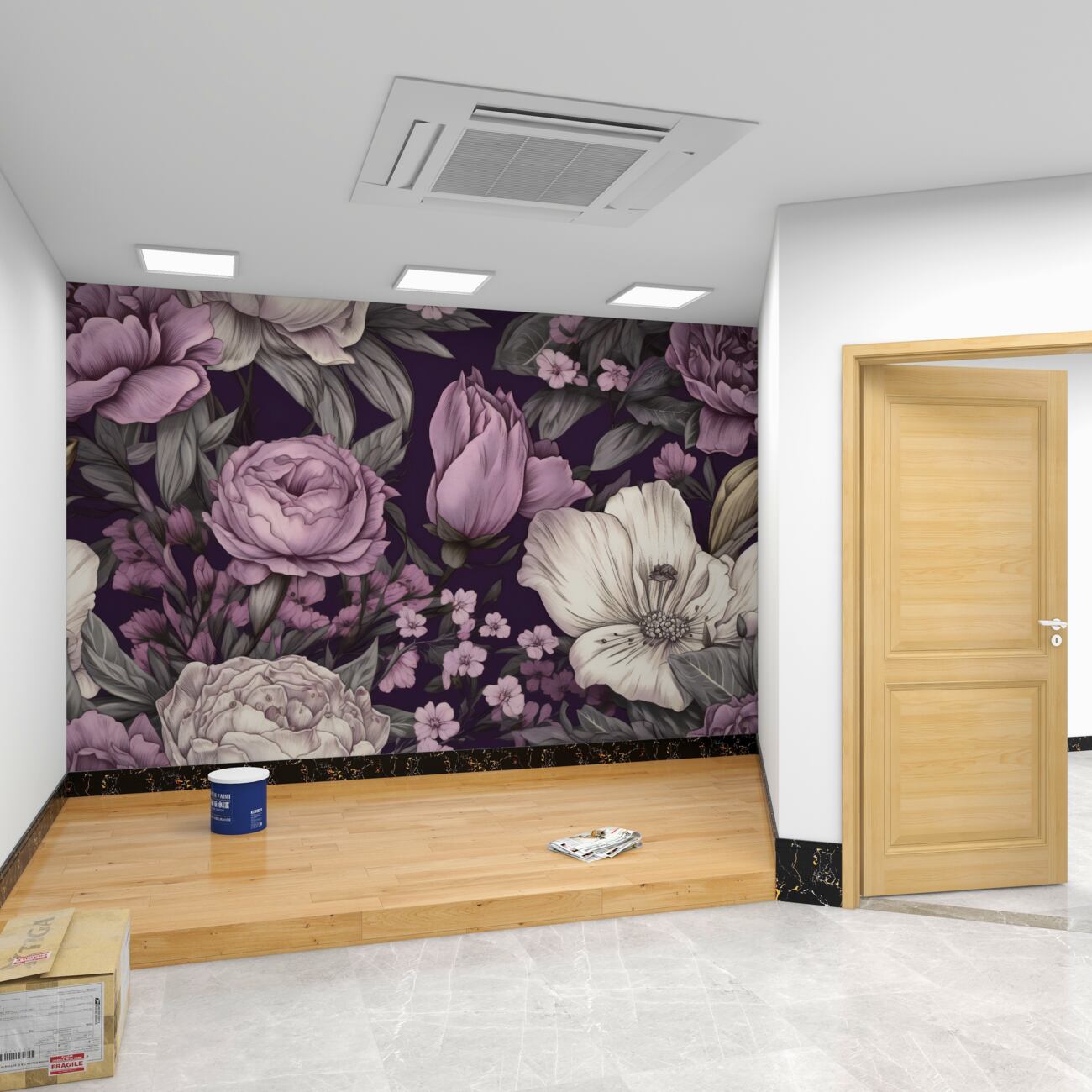Fototapeta Piwonia i tulipany są lekkie