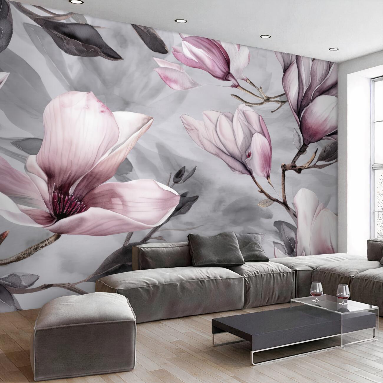 Fototapeta Pink Magnolia Blur rano