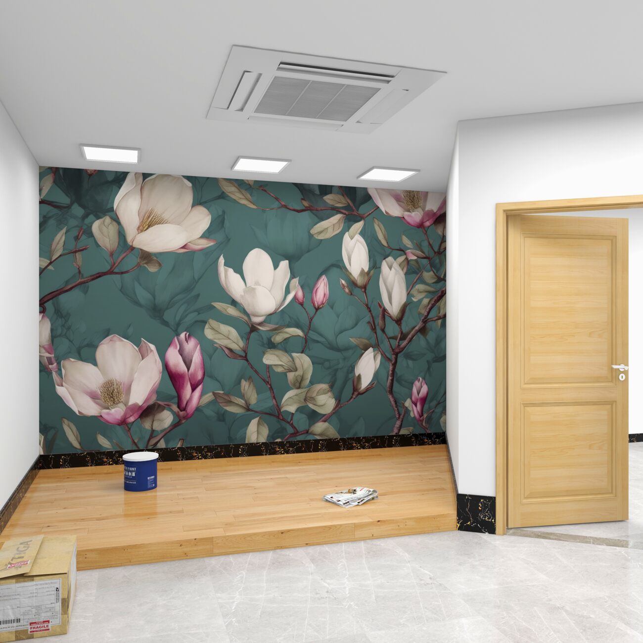 Fototapeta Magnolia Różowe kwitnienie
