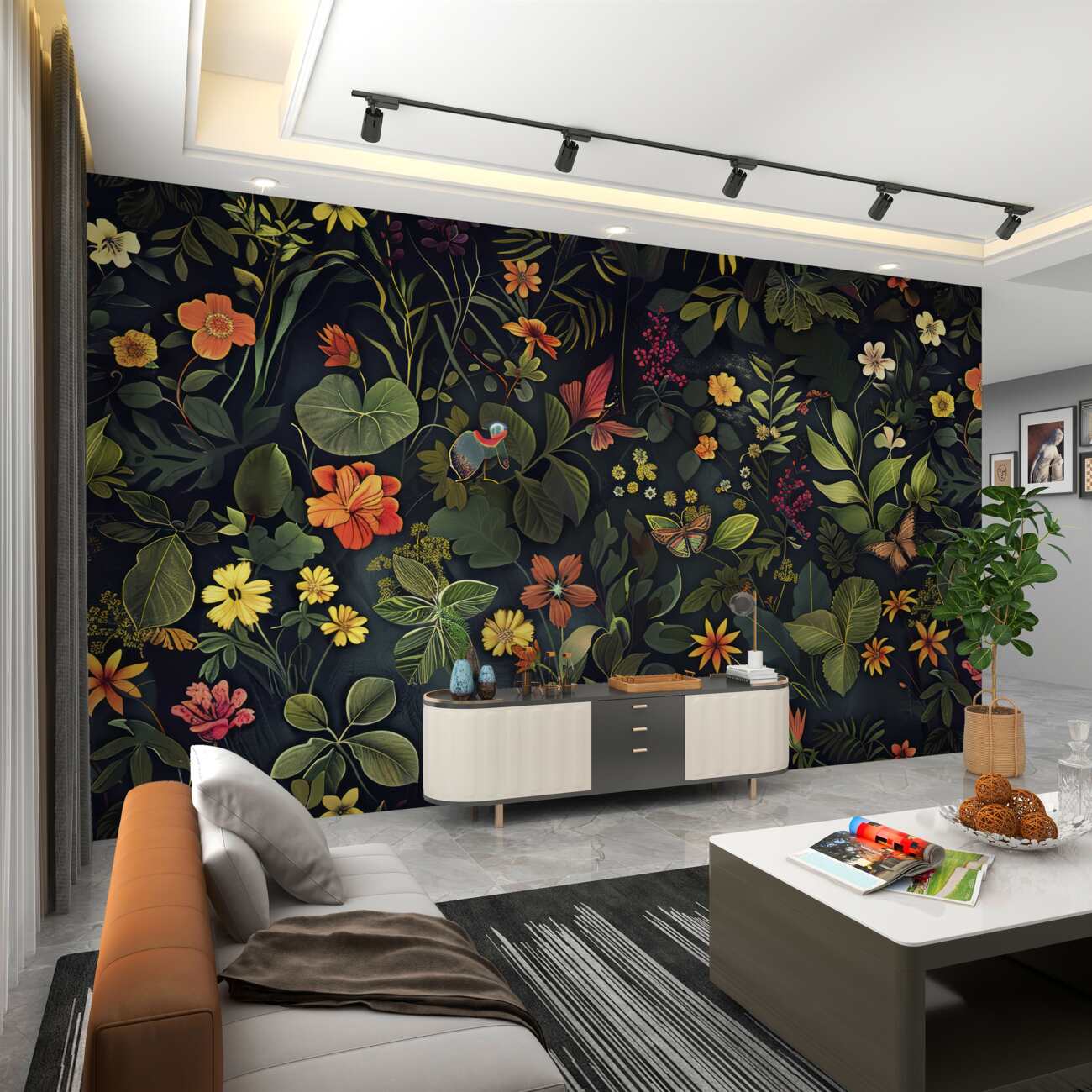 Fototapeta Blooming Night Jungle