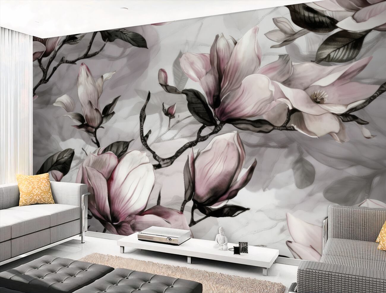 Fototapeta Kwitnąca magnolia z wodą