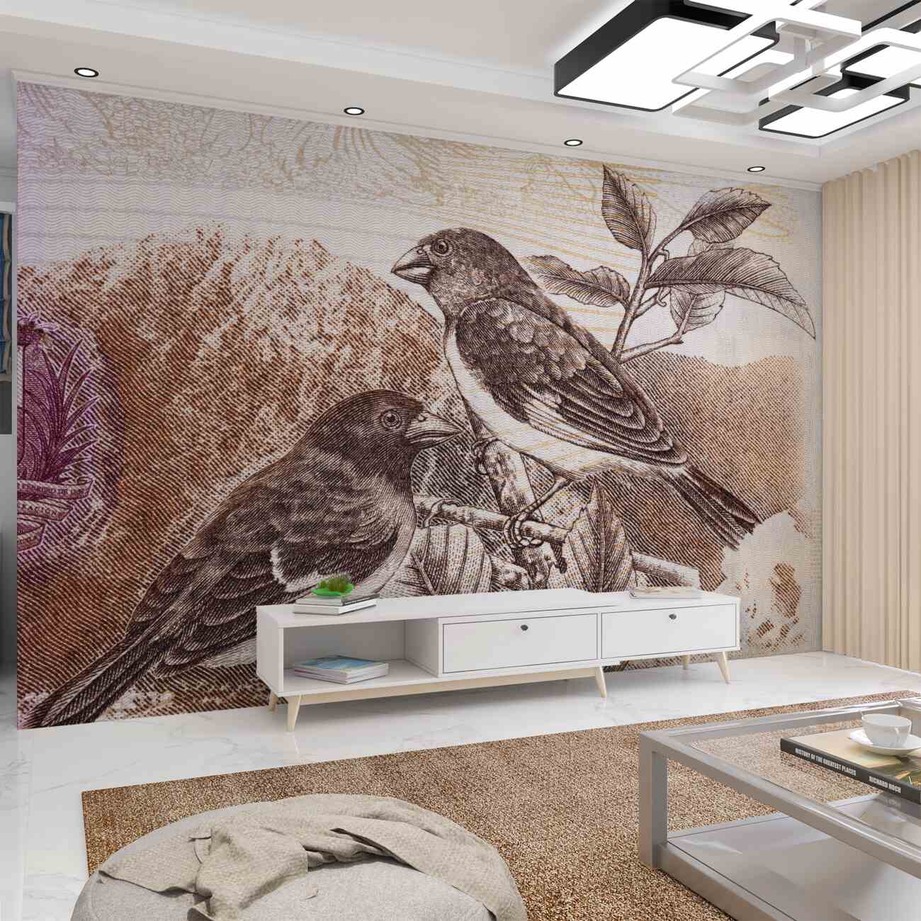 Fototapeta Raven na temat abstrakcji drzewa