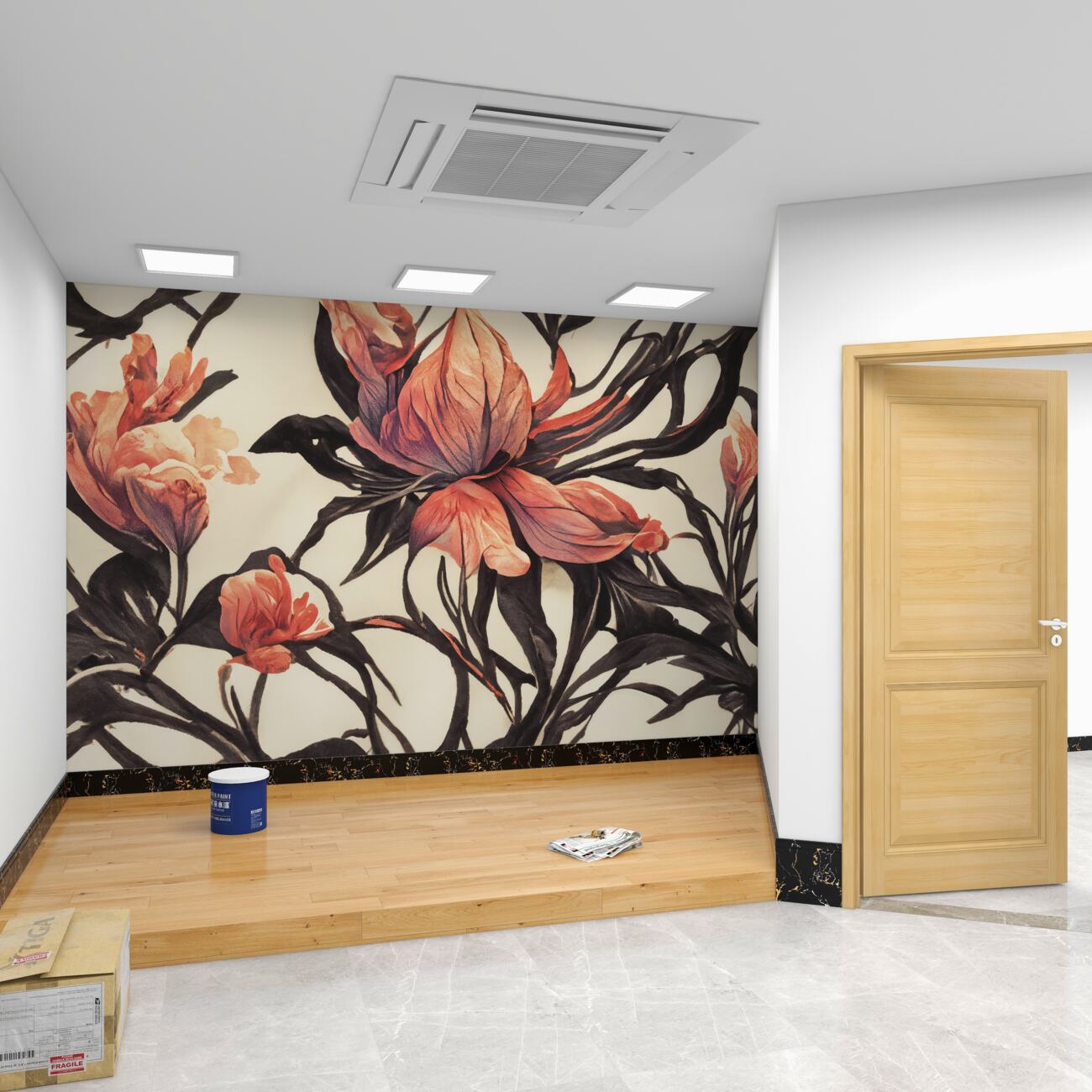 Fototapeta Różowa magnolia na wiosnę