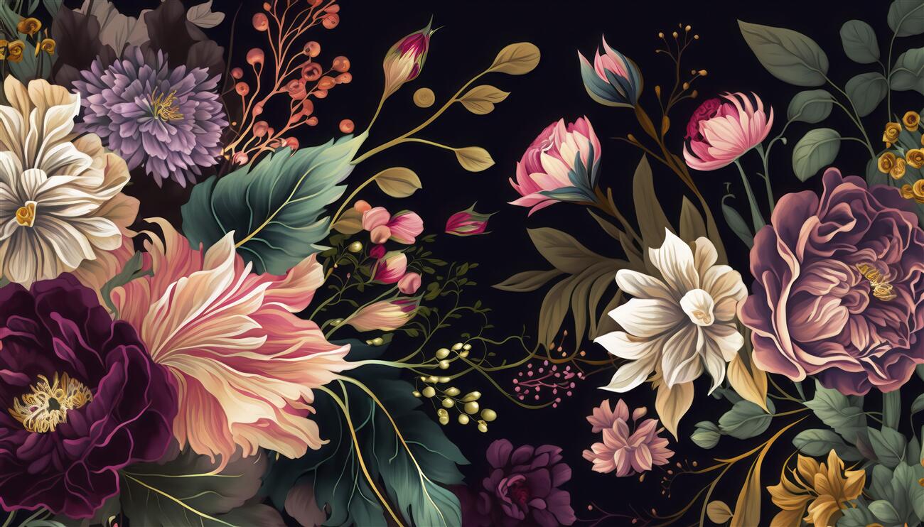 Fototapeta Summer Flowers Bush jasny