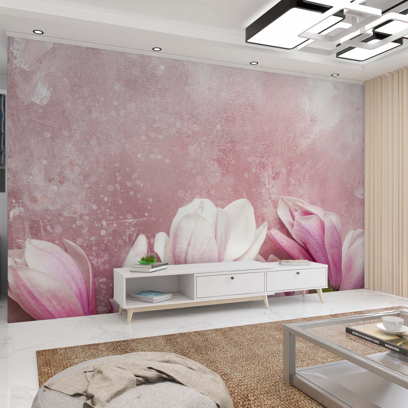 Fototapeta Różowa magnolia jest piękna