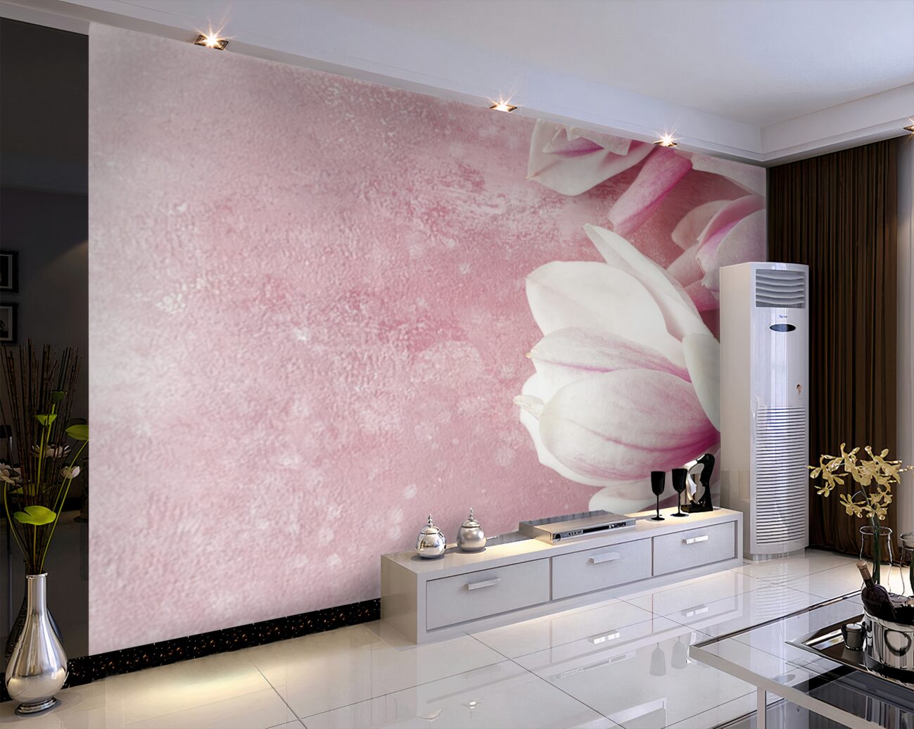 Fototapeta Magnolia jest różowa piękna