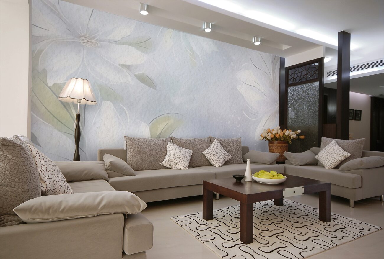 Fototapeta Streszczenie białych akwareli kwiaty