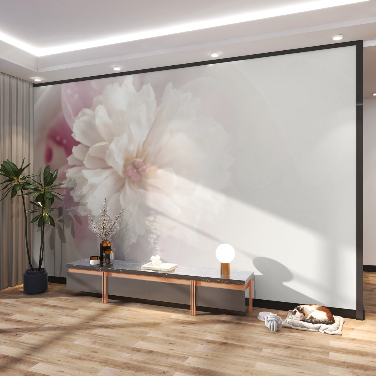 Fototapeta Biały pion w rosa