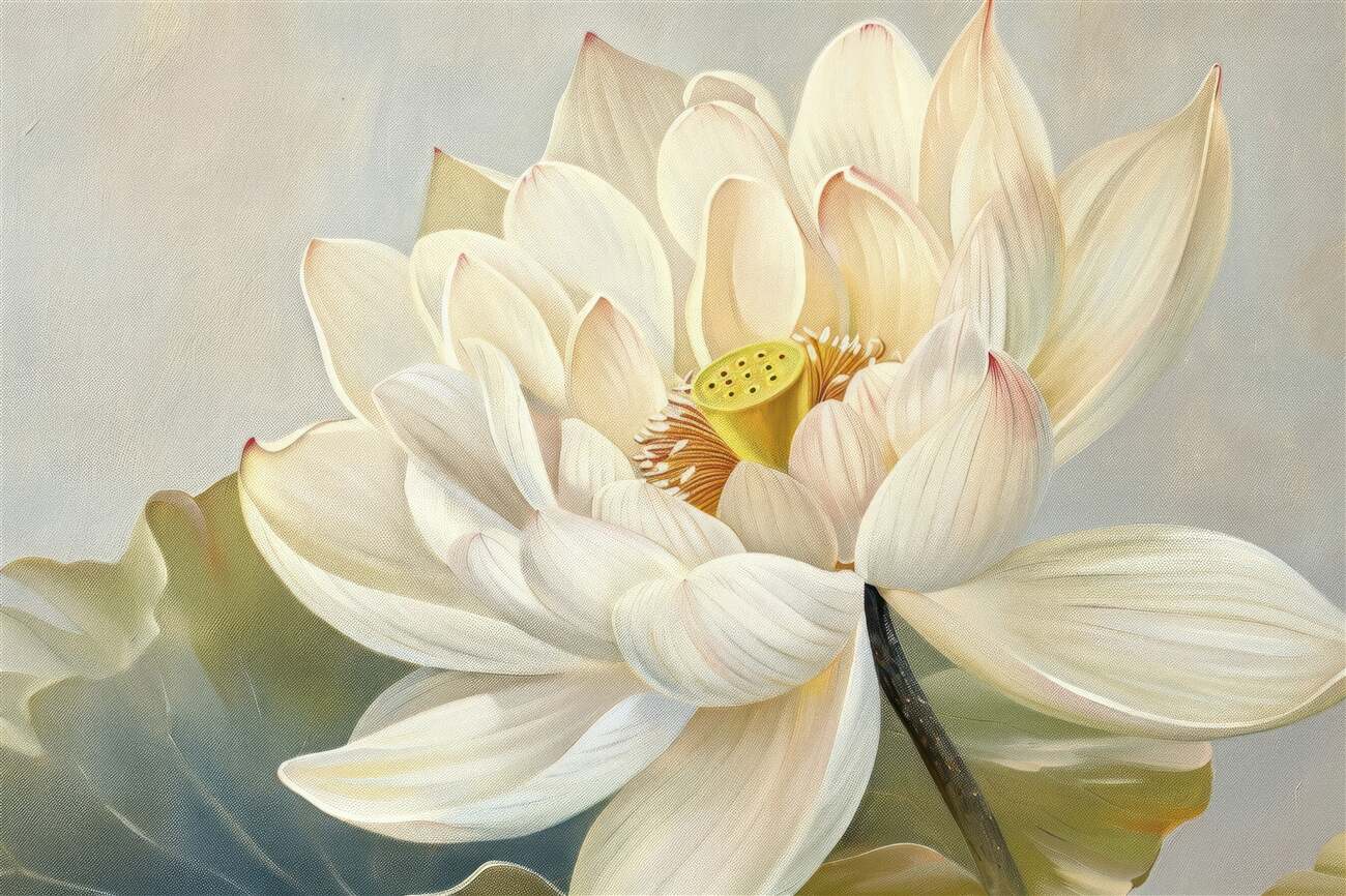 Fototapeta Big Flower White Lotus