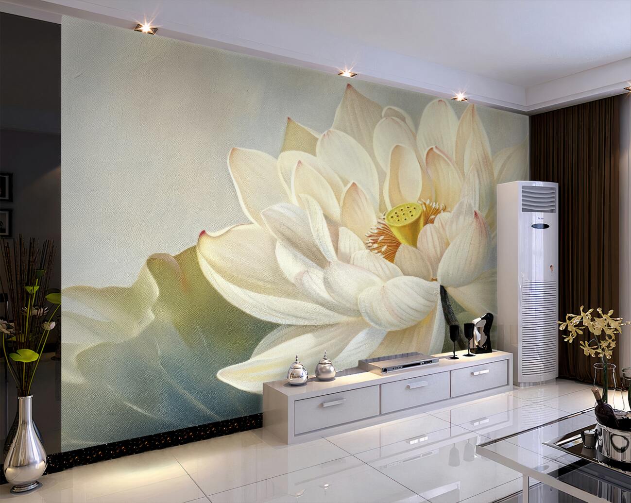 Fototapeta Big Flower White Lotus