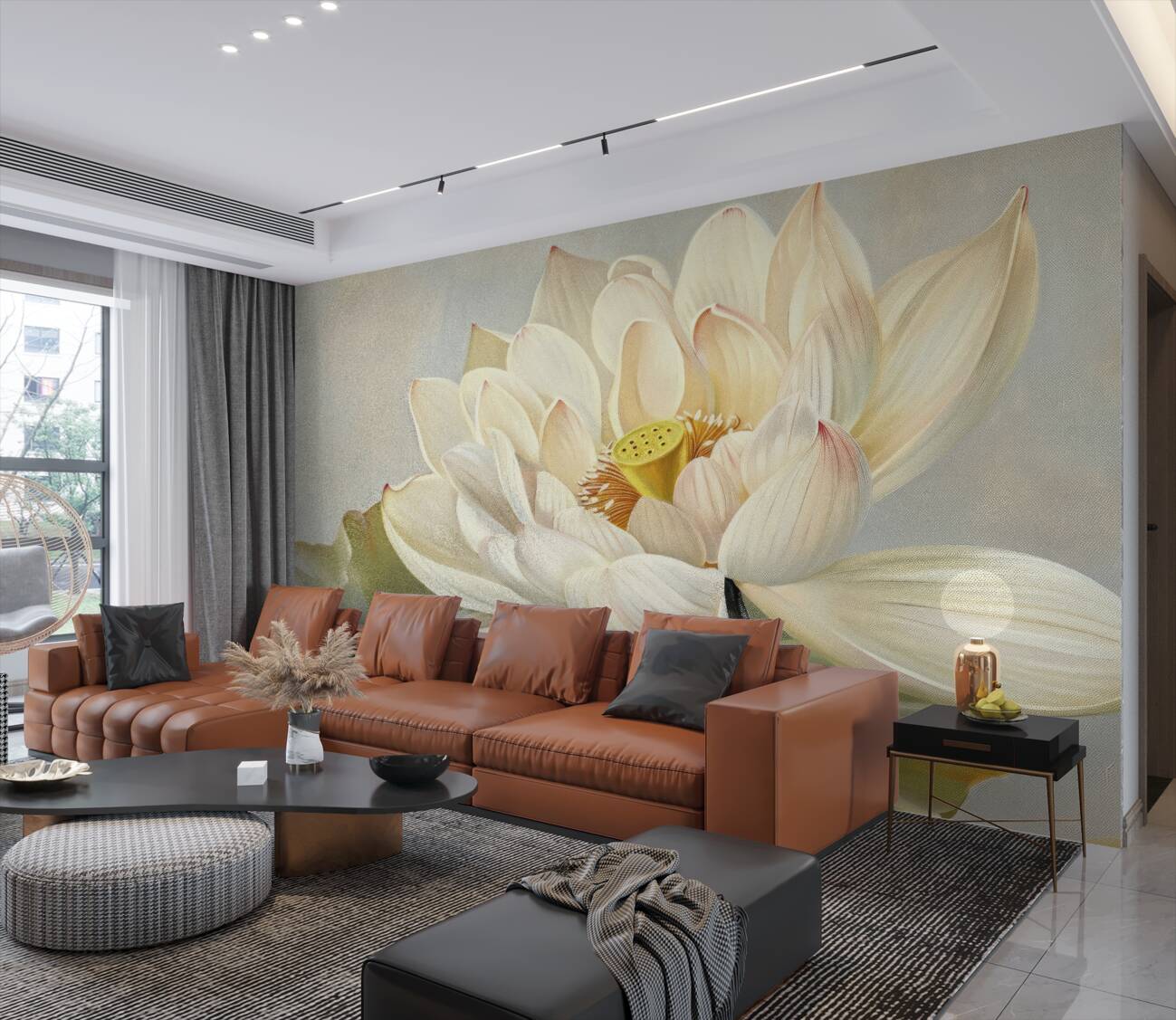 Fototapeta Big Flower White Lotus