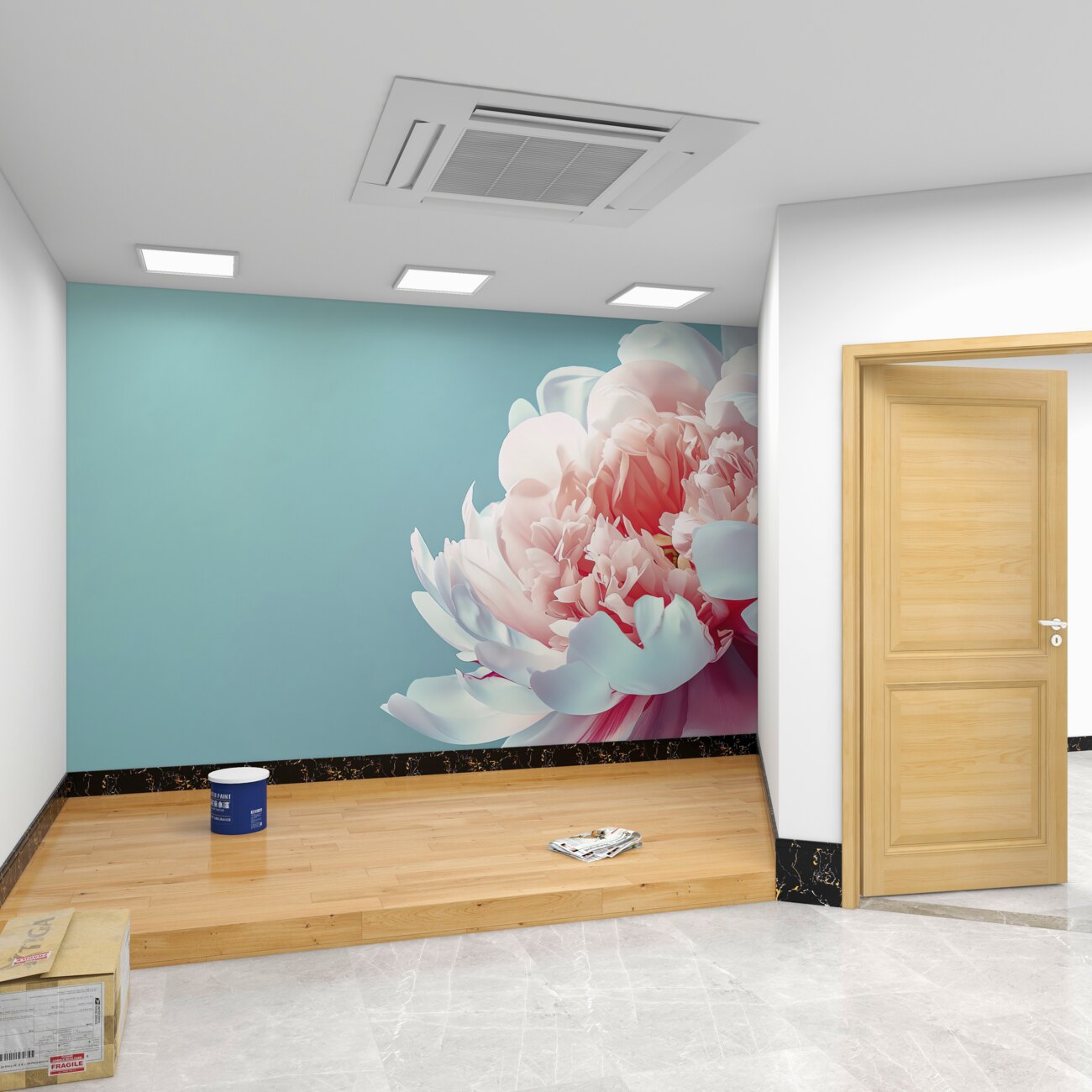Fototapeta 3D Kwiat piwonii