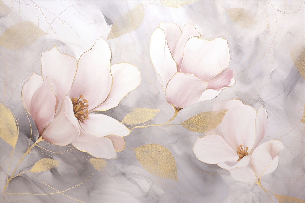 Fototapeta Białe smukłe magnolias
