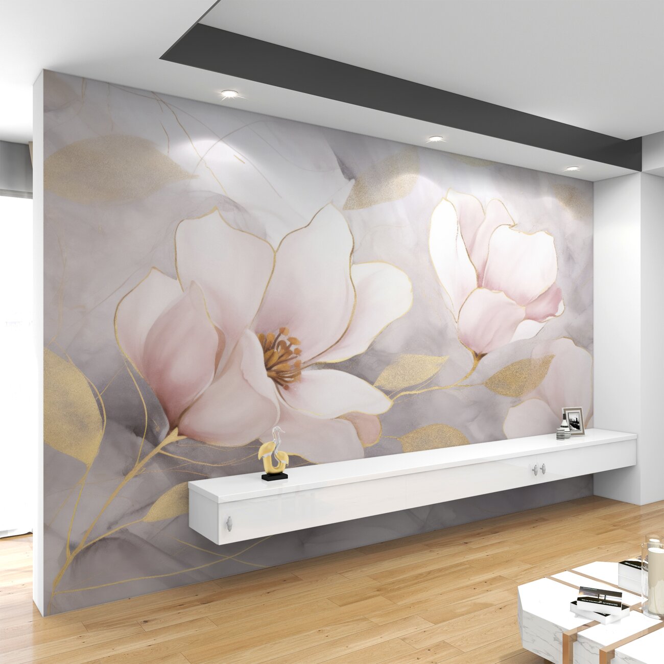 Fototapeta Białe smukłe magnolias