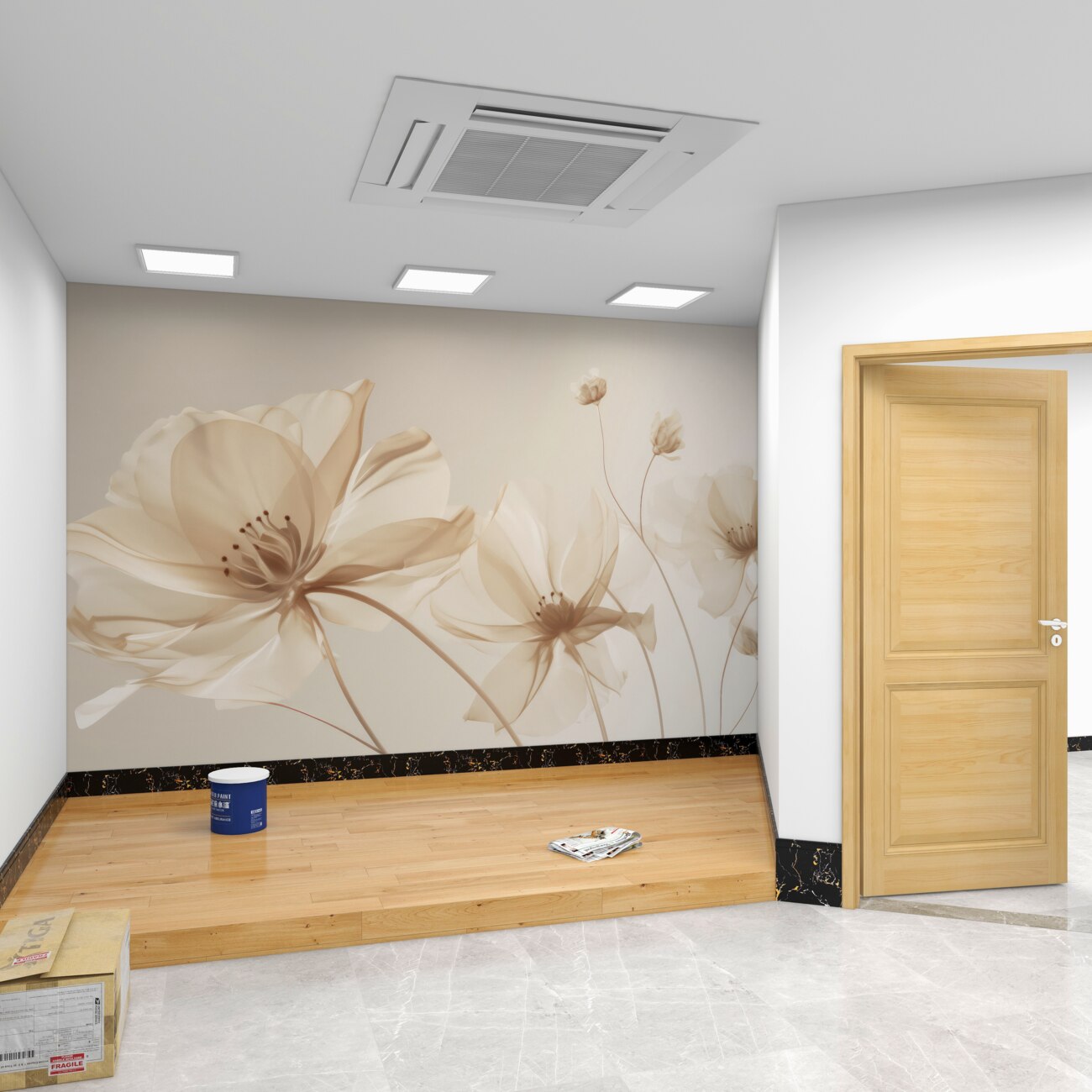 Fototapeta Białe delikatne make 3d